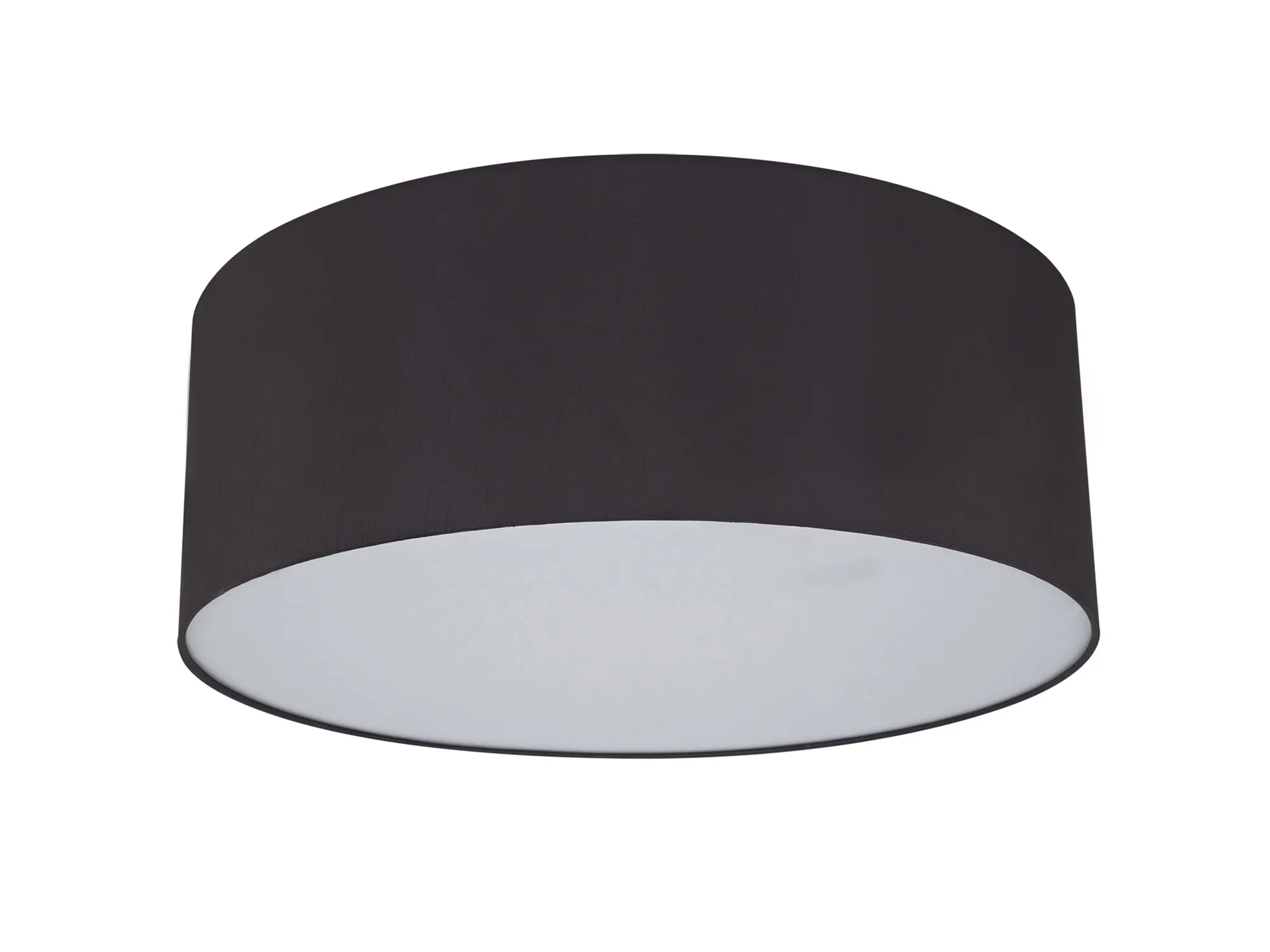 Baymont 60cm Flush 3 Light Black, Frosted Diffuser DK0604  Deco Baymont WH BL